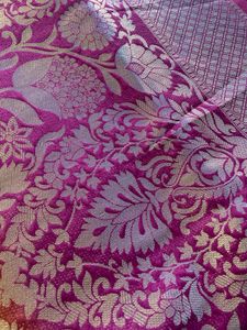 new beautiful violet and orange saree