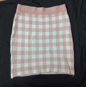 Pink Gingham Knit Set