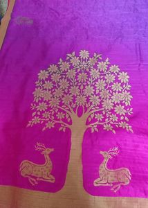 Dual Shaded Embroidered Saree