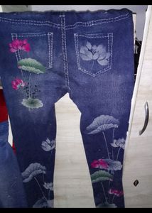 Floral Printed Jeggings For Girls And Woman&#39;s