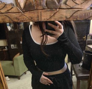 Black Ribbed Top