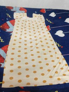 Cream Colour Polka Dots Nighty 🌉🌉