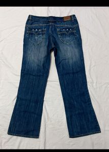 Straight Fit Wide Leg Jeans
