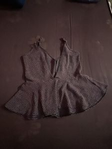 Chic Chevron Peplum Top