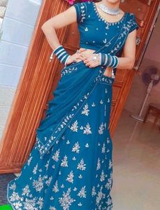 royal blue lehenga
