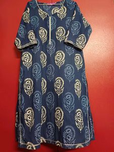 Printed Blue Kurta