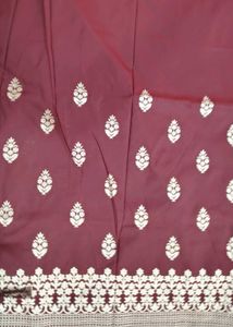 NEW Marron Silk Saree