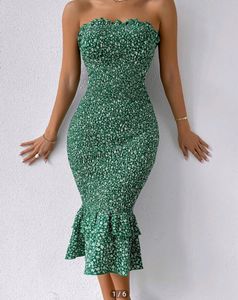 Ruffled Tube Bodycon Dress