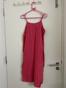 Pink Geometric Print Dress