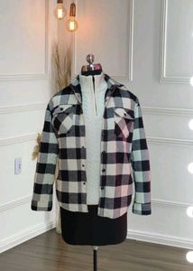 Checkered Shirt-Style Jacket