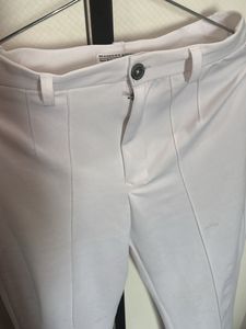 White Straight Trouser