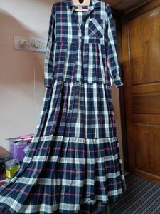 CHECKERED SHIRT DRESS