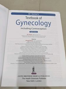 DC Dutta&#39;s Gynecology Textbook - 8th Edition
