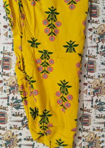 Yellow Graphic Print Kurti