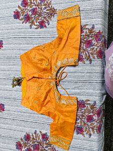 Orange Embroidered Lehenga Skirt