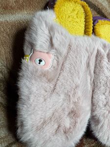 last pc offer Fuzzy Pink Bear Slippers