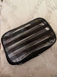 Striped Clear Pouch