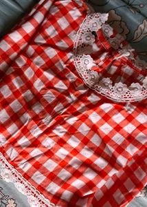 Red &amp; White Checkered Top