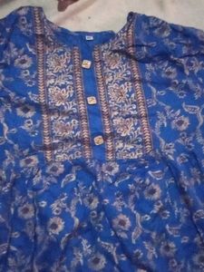 Blue Floral Kurta