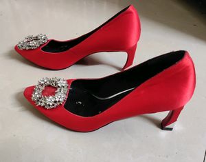 Red Classy Pencil Heels