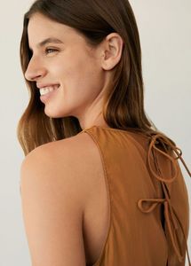 Mango Sleeveless Peplum Blouse Classic Round Neck