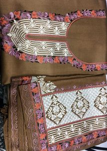 Embroidered Maroon Ethnic Suit Piece