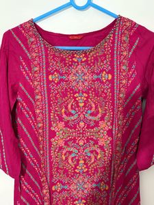 Pink Embroidered Kurta Set