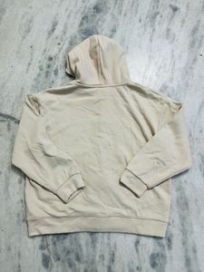 Beige Zip-Up Hoodie