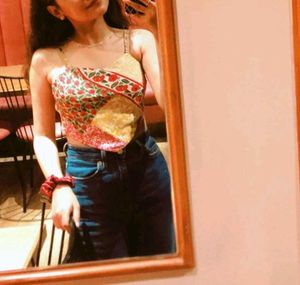 Floral Patchwork Crop Top