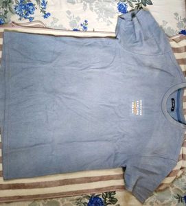 solid Blue over sized tshirt for unisex