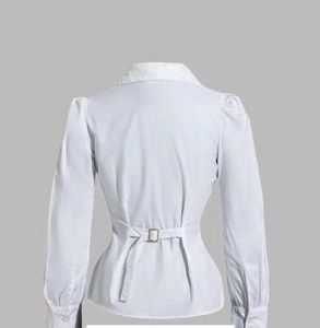 Chic White Wrap Top