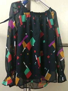 Fun Geometric Print Top for Women