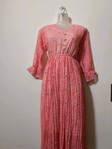 Floral Pink Maxi Dress