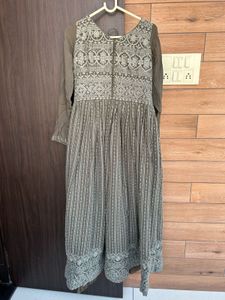 ethnic heavy embodiery georgette gown