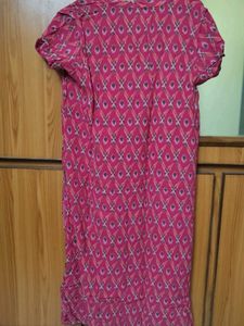 Pink Printed Kurta