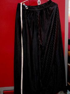Black Wide Leg Plazo Cum Skirt