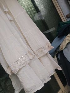 Attached Anarkali Jacket Style Cotton Gown