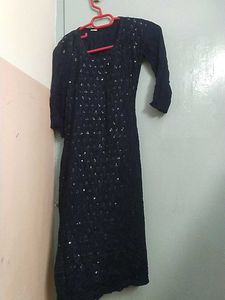 Navy Blue Sequin Dress