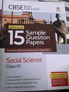 Arihant ,hindi (Course A) ,social Science,mathematics(basic) (CBSE Class 10 Latest Edition) Sample paper Books
