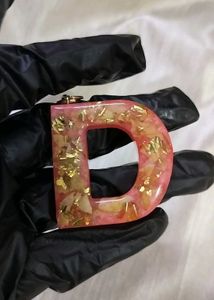 Resin Alphabet Keychain