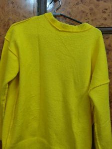 Bright Yellow Knit Sweater