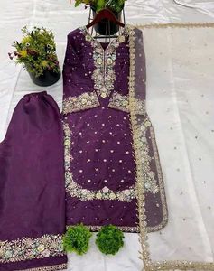 New Party Wear Silk Suit