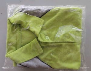 Lime Green &amp; Gray Polo  T Shirt