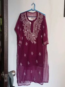 Embroidered Kurta with inner