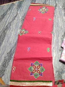 Anu Cotton Embroidery Saree