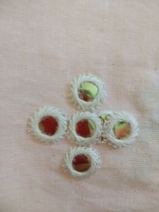 White Mirror-Embellished Palazzos