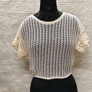 Crochet 🧶 White Crop Top