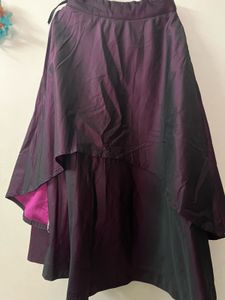Elegant Purple Off-Shoulder Top Skirt