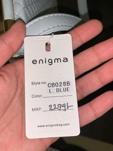 Enigma Light Blue Handbag For Women Brand New