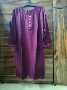 Elegant Purple Cotton Kurta